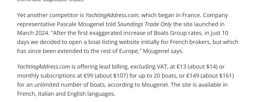 Yachting Address - Trade Only